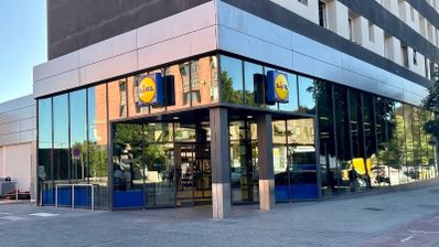 El exterior de uno de los Lidl de Madrid