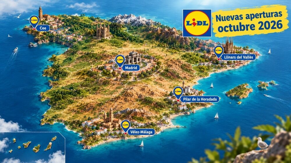 Mapa de las aperturas de los nuevos Lidl