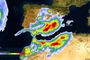 Mapa barométrico de tormentas