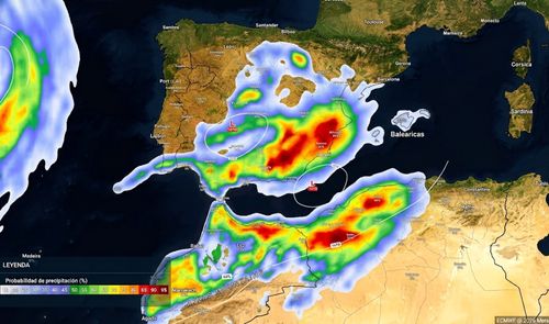 Mapa barométrico de tormentas