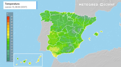 Se acaba el veranillo: Meteored avisa de un bajón de hasta 8 grados el viernes y lluvias fuertes