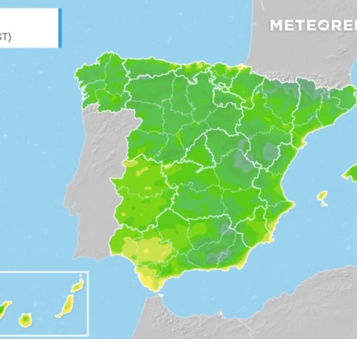 Mapa de temperaturas de Meteored