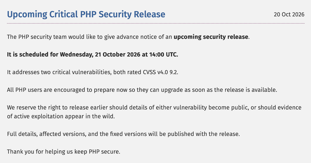 Parche seguridad PHP