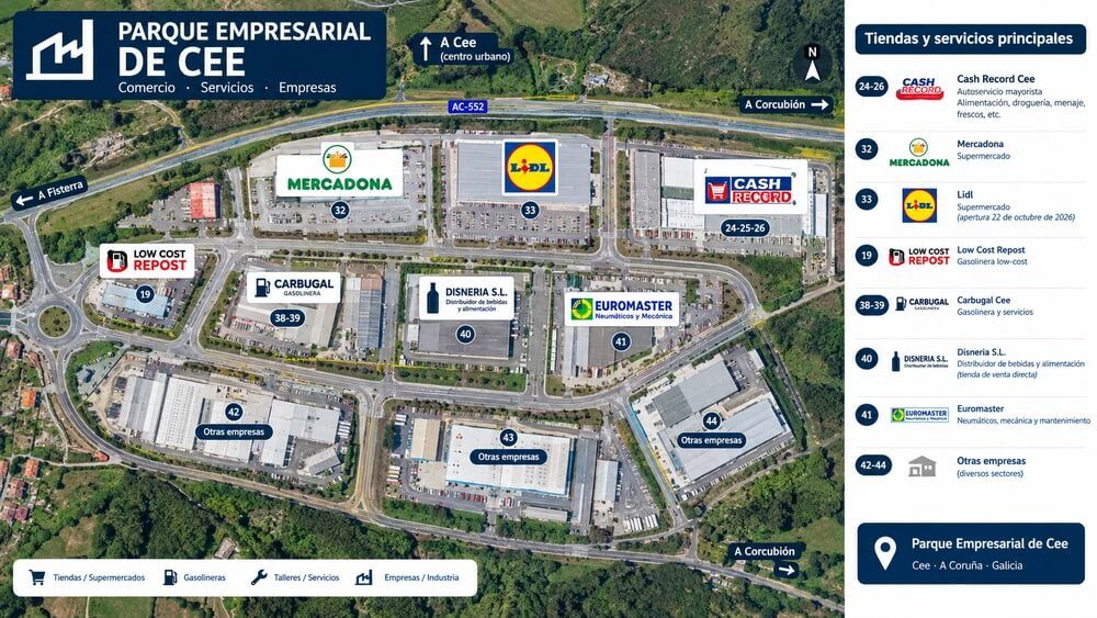 Mapa del Parque Empresarial CEE