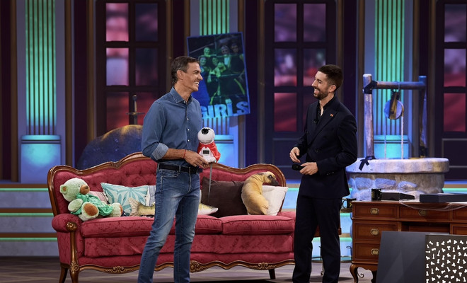 Pedro Sánchez y David Broncano