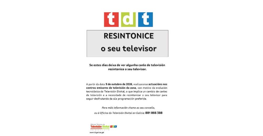 Mensaje de aviso del Ayuntamiento de Abegondo