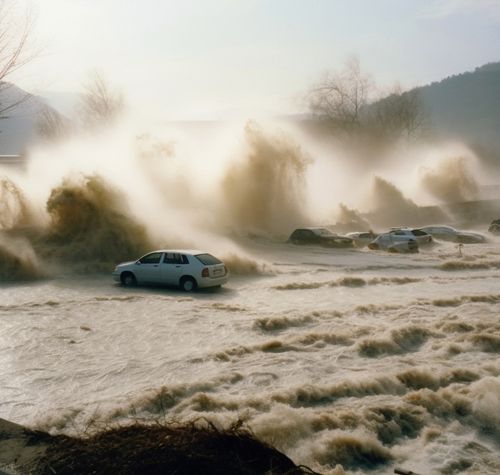 Tormenta con inundación en España