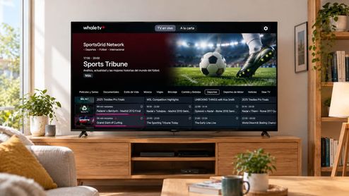 Una Smart TV con el canal SportsGrid Network