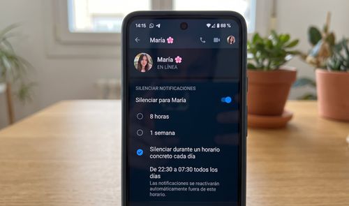 Notificaciones restringidas por horario en WhatsApp