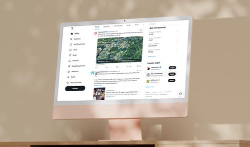 Web de X (Twitter) en Mac, mostrando el agresivo algoritmo