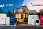 Comparativa de kits de seguridad para el hogar de Movistar Prosegur Alarmas y Verisure con sus respectivos dispositivos y aplicaciones móviles.