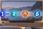 Logotipos de La 1, La 2, Antena 3 y Telecinco con el indicativo UHD sobre un televisor en un salón.