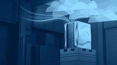 Ilustración conceptual de un servicio de almacenamiento cloud