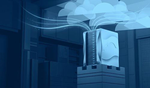 Ilustración conceptual de un servicio de almacenamiento cloud