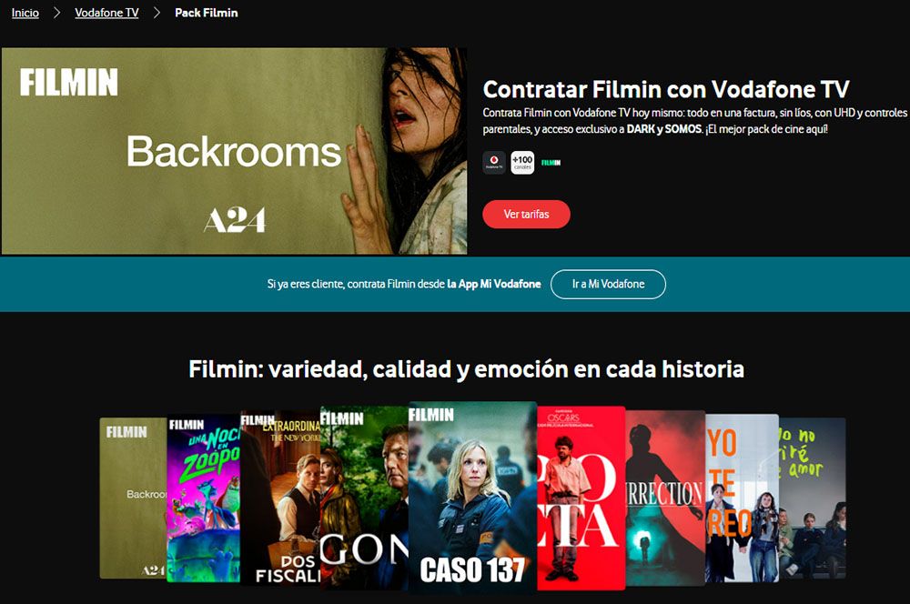 Vodafone con Filmin