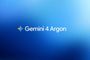 Logotipo de Gemini 4 Argon sobre un fondo azul degradado con textura de puntos.