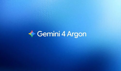 Logotipo de Gemini 4 Argon sobre un fondo azul degradado con textura de puntos.