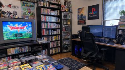 Una habitación japonesa con videojuegos