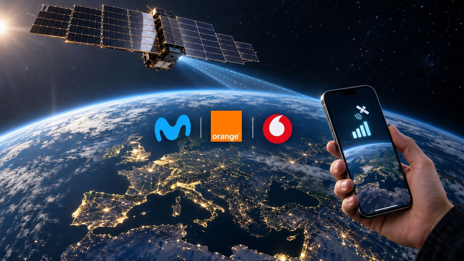 Movistar, Orange y Vodafone ya tienen favorito para su alternativa a Starlink en el móvil por satélite