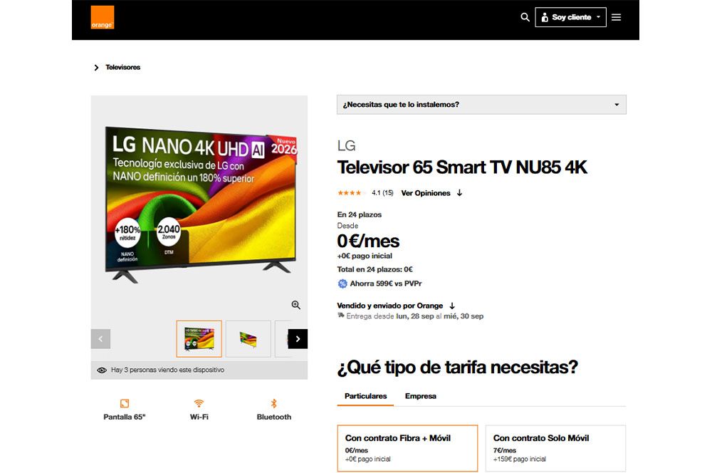 oferta Smart TV Orange