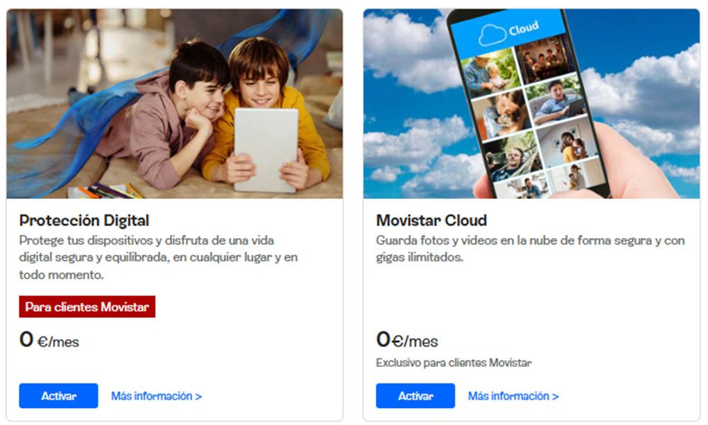 servicios gratis de Movistar