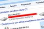 Interfaz de Windows que muestra una unidad de disco duro C casi llena con la barra de almacenamiento en color rojo.