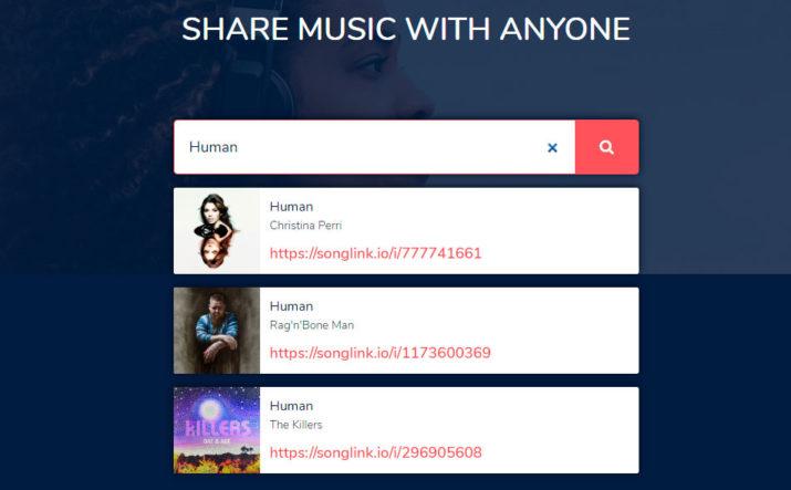 compartir música songLink