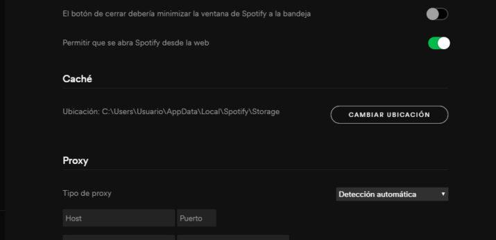 recuperar el espacio que ocupa Spotify