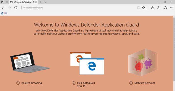 microsoft windows defender application guard
