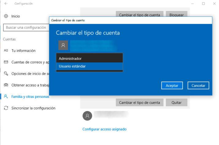 administrador en Windows 10