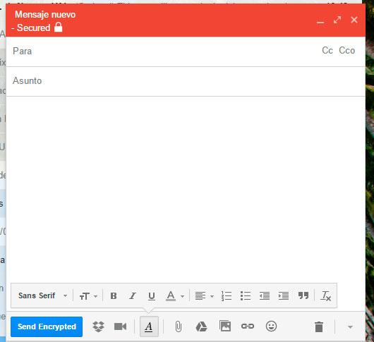 mensajes cifrado en Gmail