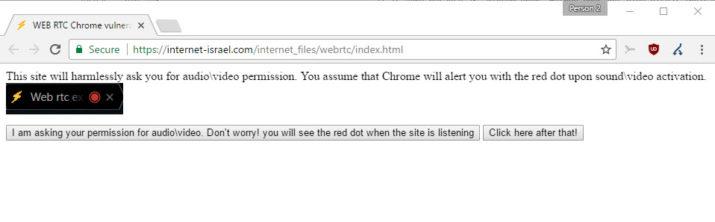 web rtc google chrome