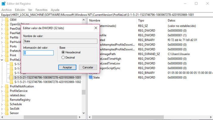 reg1 715x403 - BLOG - Cómo Recuperar una cuenta de usuario dañana en Windows 10