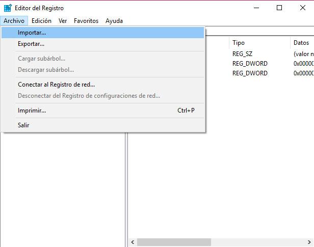 copia de seguridad del registro de Windows
