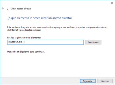 2. apagar windows 10 acceso directo 1 400x296 - BLOG - 6 Formas de apagar el equipo con Windows 10
