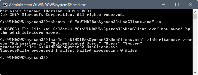 usoclient.exe remove permissions - BLOG - Desactivar las actualizaciones automáticas de Windows 10
