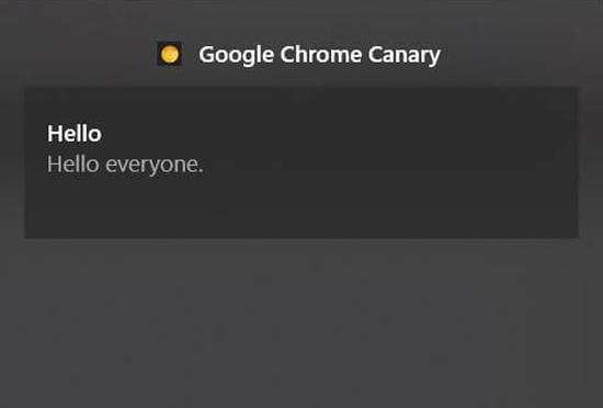 Notificaciones Chrome
