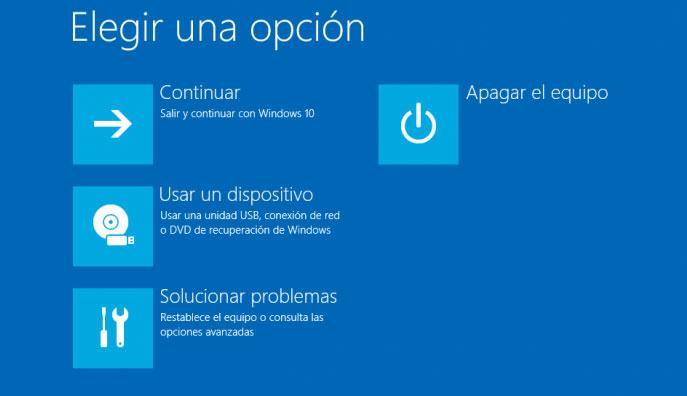 orden de arranque en Windows 10