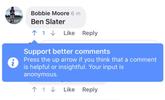 Facebook empieza a implementar votos positivos y negativos en los comentarios