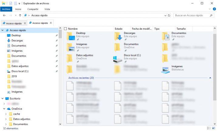 archivos recientes en windows 10