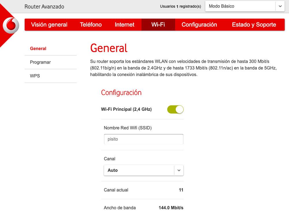 Cómo modificar los ajustes de la red WiFi del router de Vodafone