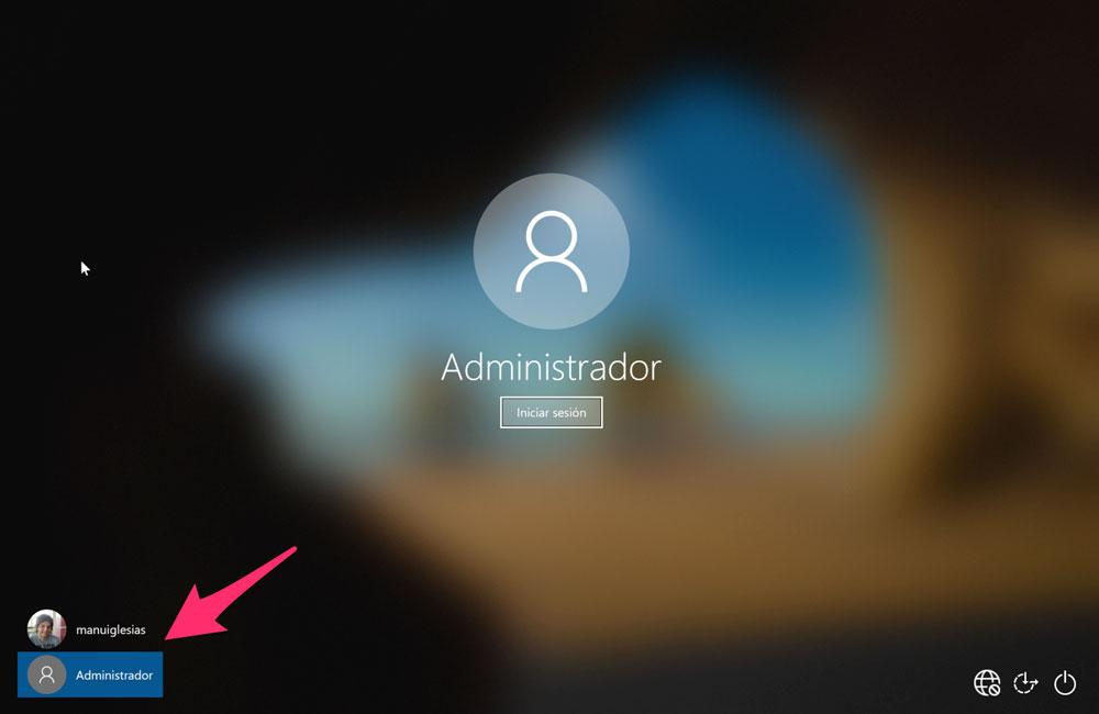 Iniciar sesión con la cuenta de super administrador de Windows