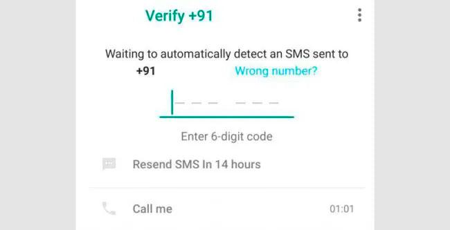 Código de verificación de WhatsApp