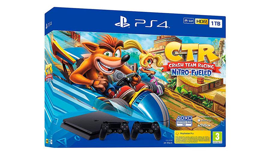 PlayStation 4 con Crash Team Racing en oferta