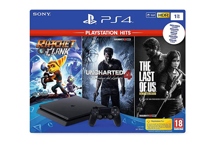 Pack de PlayStation 4 de 1 TB + Ratchet & Clank + The Last of Us + Uncharted 4