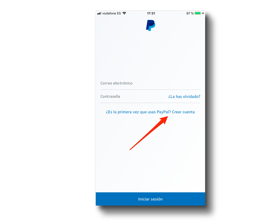 Pasos para crear una cuenta de PayPal desde el móvil