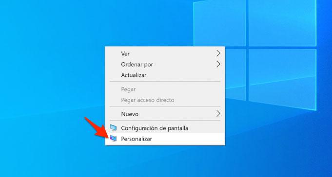 Personalizar escritorio de Windows 10