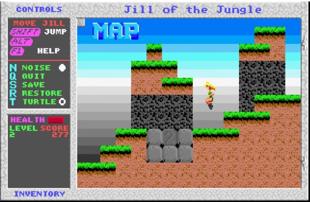 Jill on the jungle - juegos gratis MSDOS