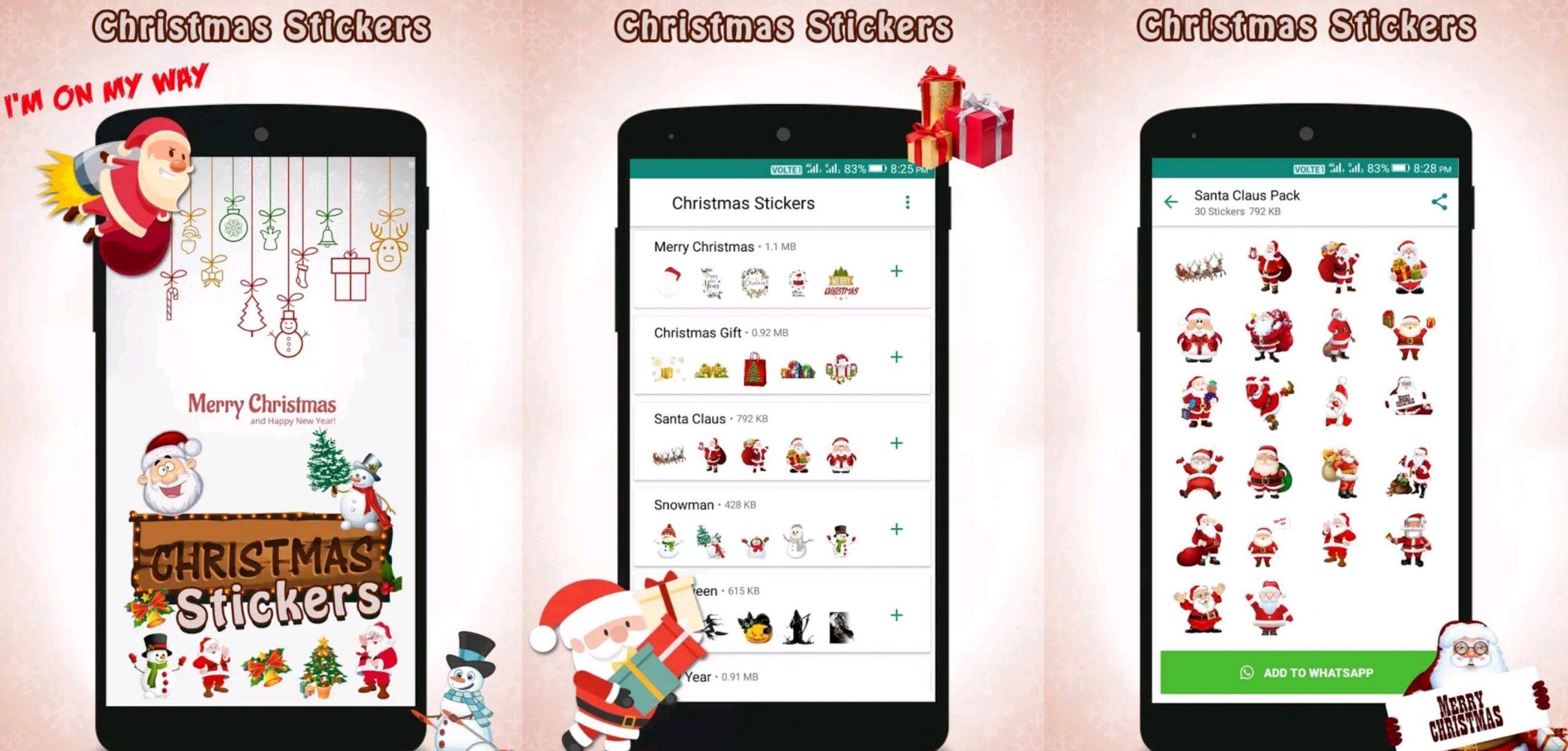Los mejores paquetes de stickers de Navidad para WhatsApp - Christmas Stickers