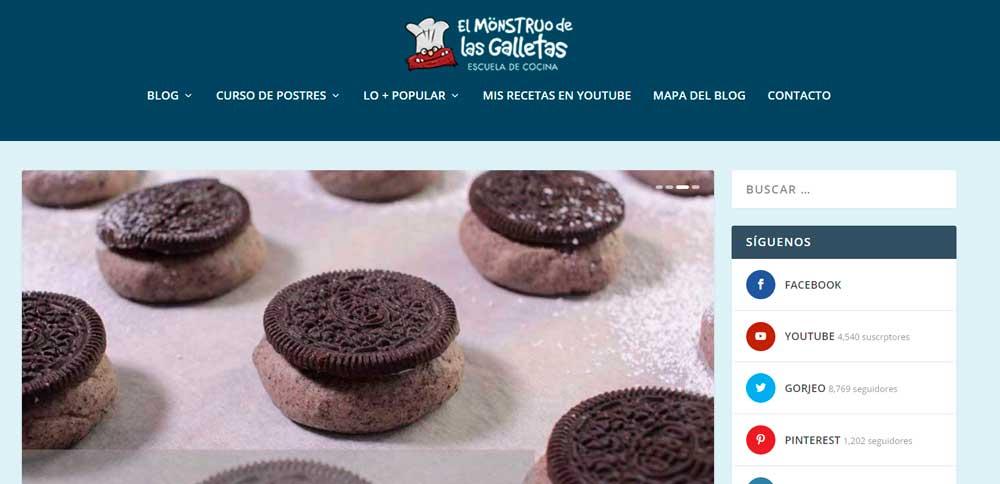 El monstruo de las galletas - Mejores webs de cocina